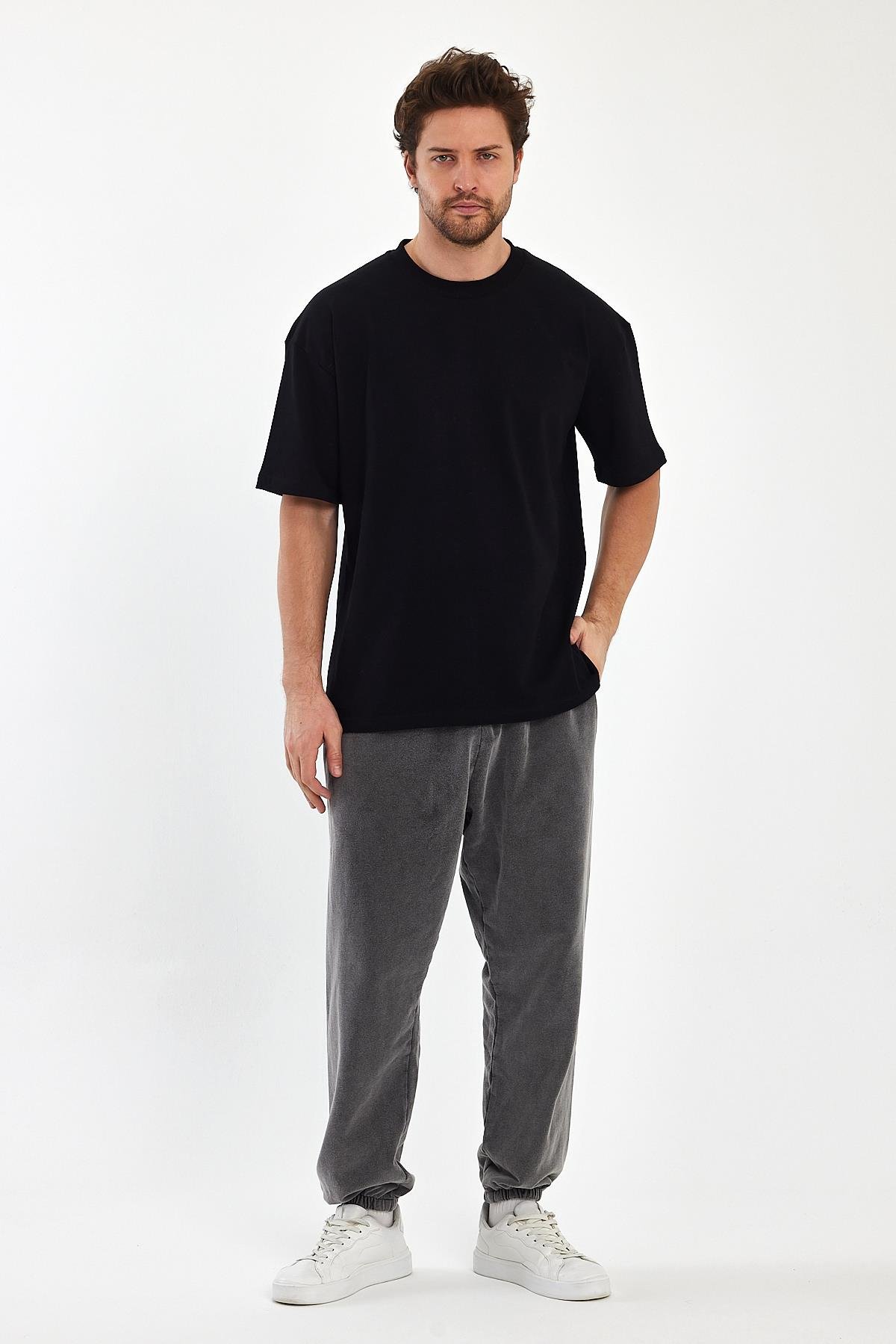 Black Basic Oversize TEE 