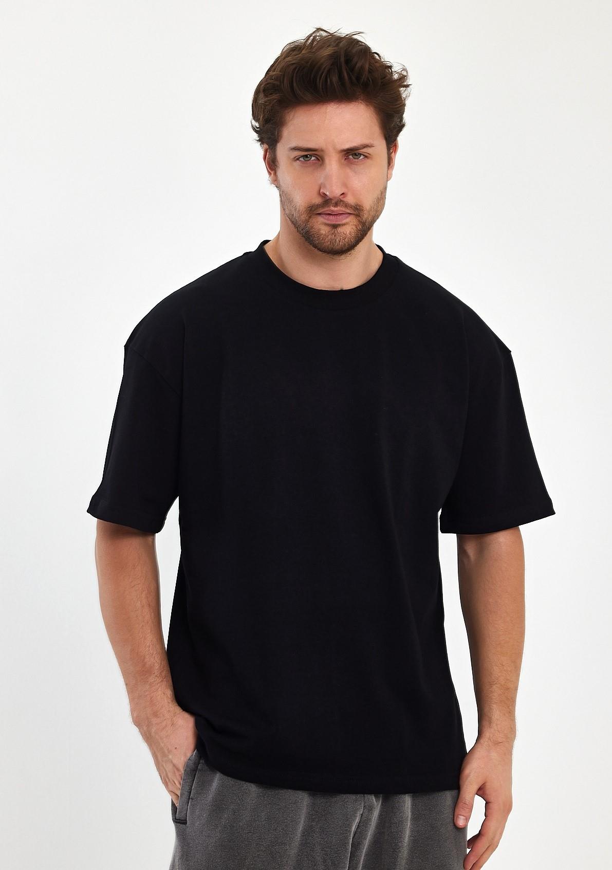 Black Basic Oversize TEE 