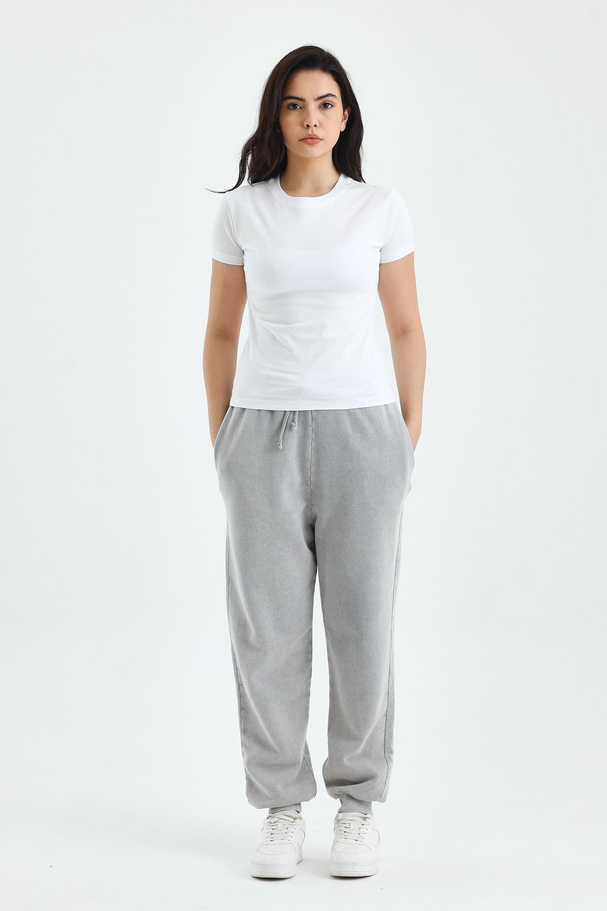 Kadın Sweatpants Relaxed Gri