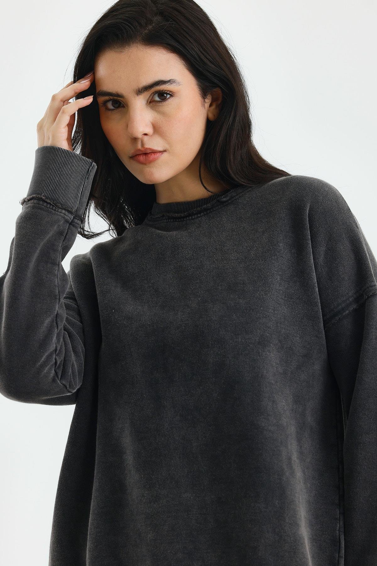 Oversize Antrasit Sweatshirt