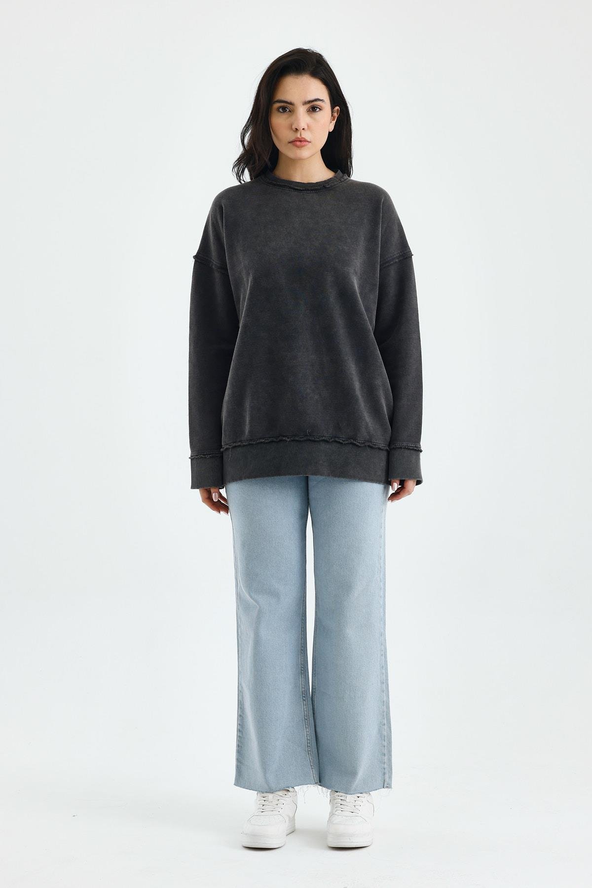 Oversize Antrasit Sweatshirt