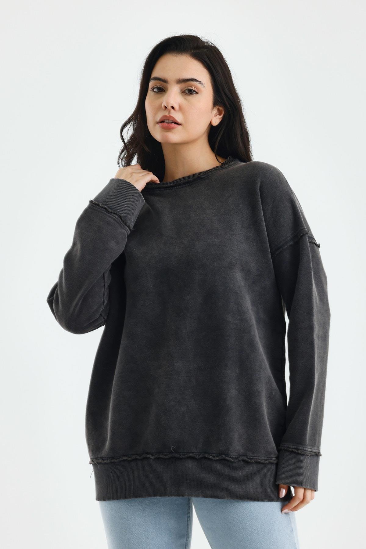 Oversize Antrasit Sweatshirt
