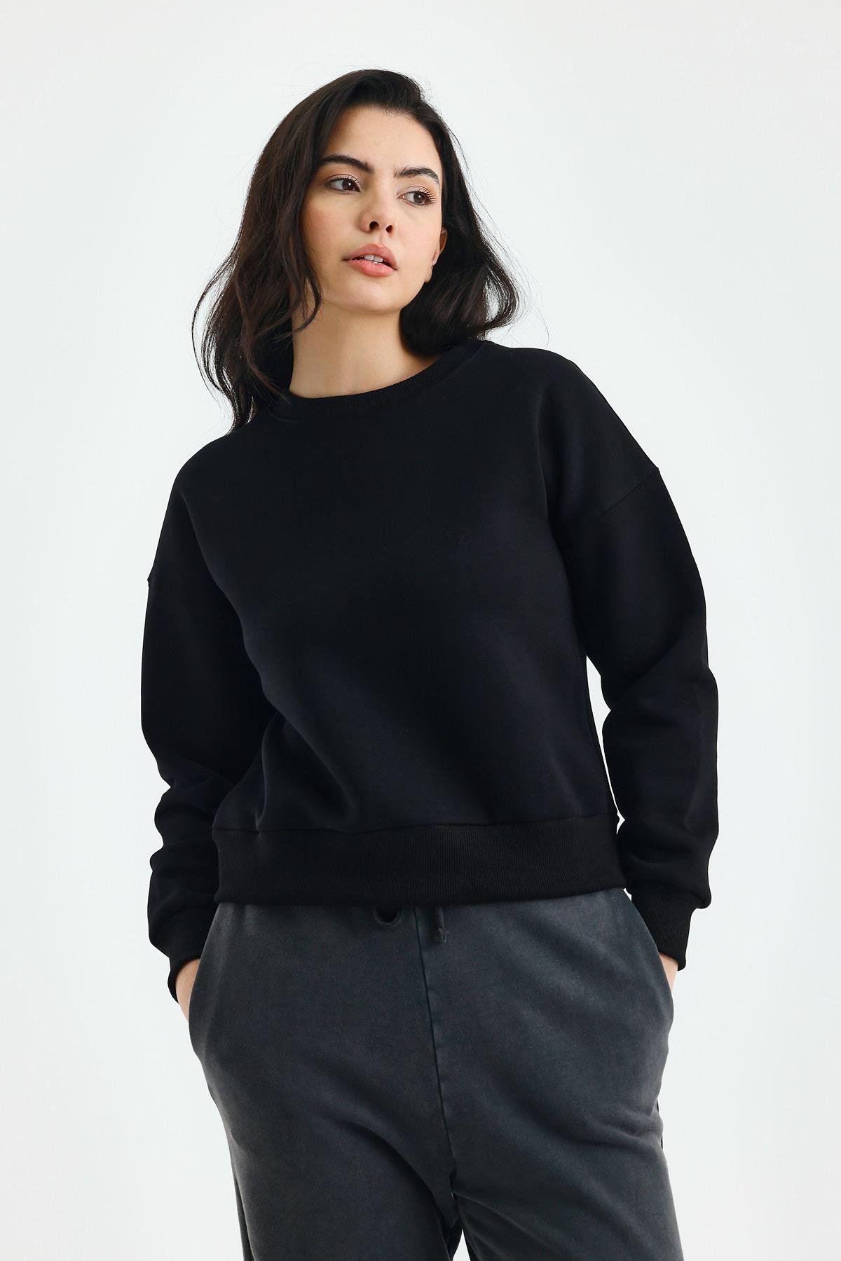 Oversize Siyah Sweatshirt 