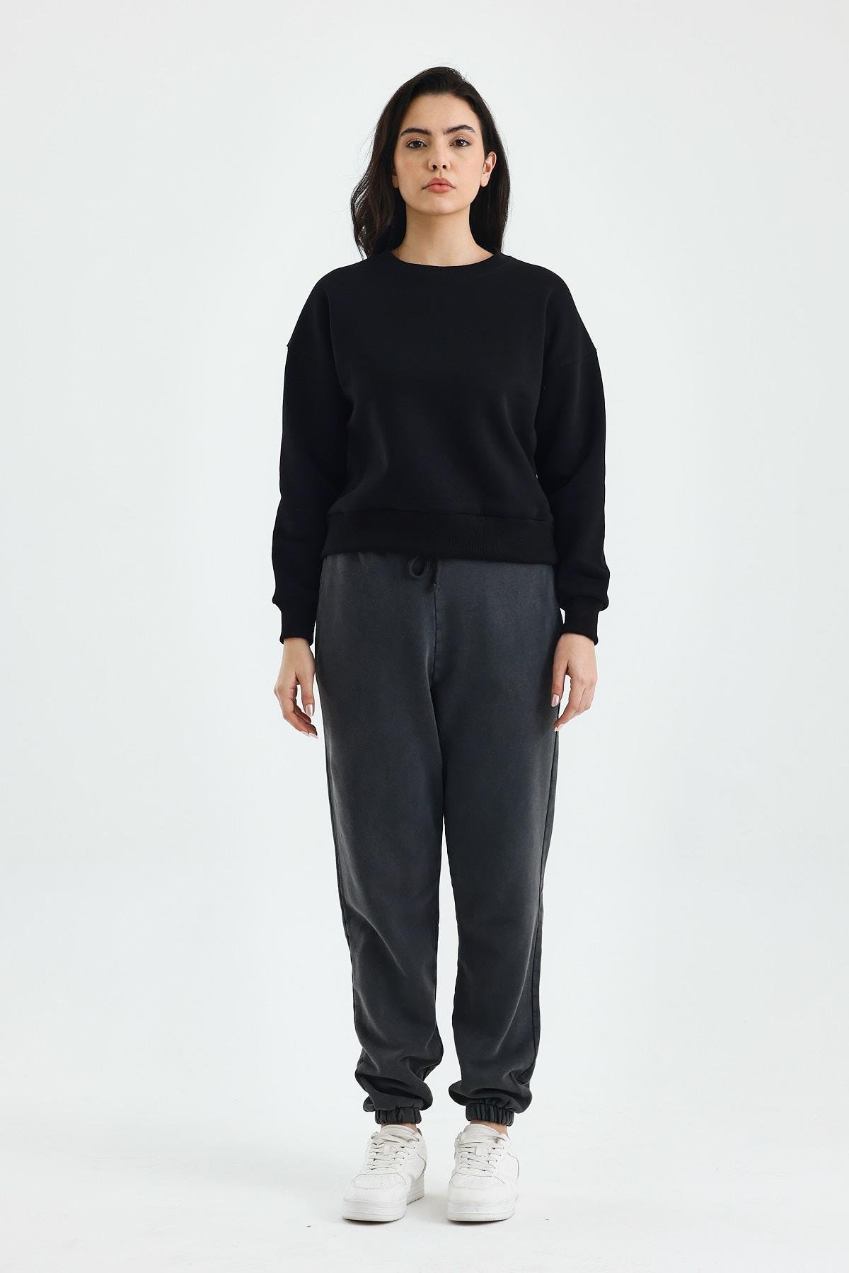 Oversize Siyah Sweatshirt 