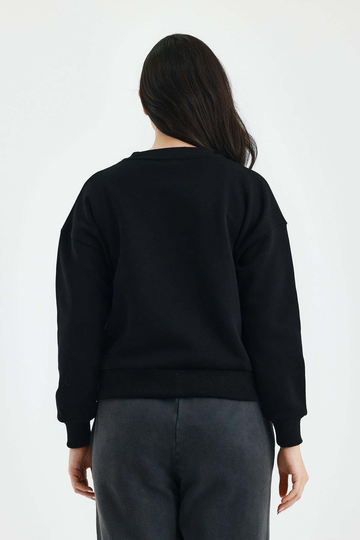 Oversize Siyah Sweatshirt 