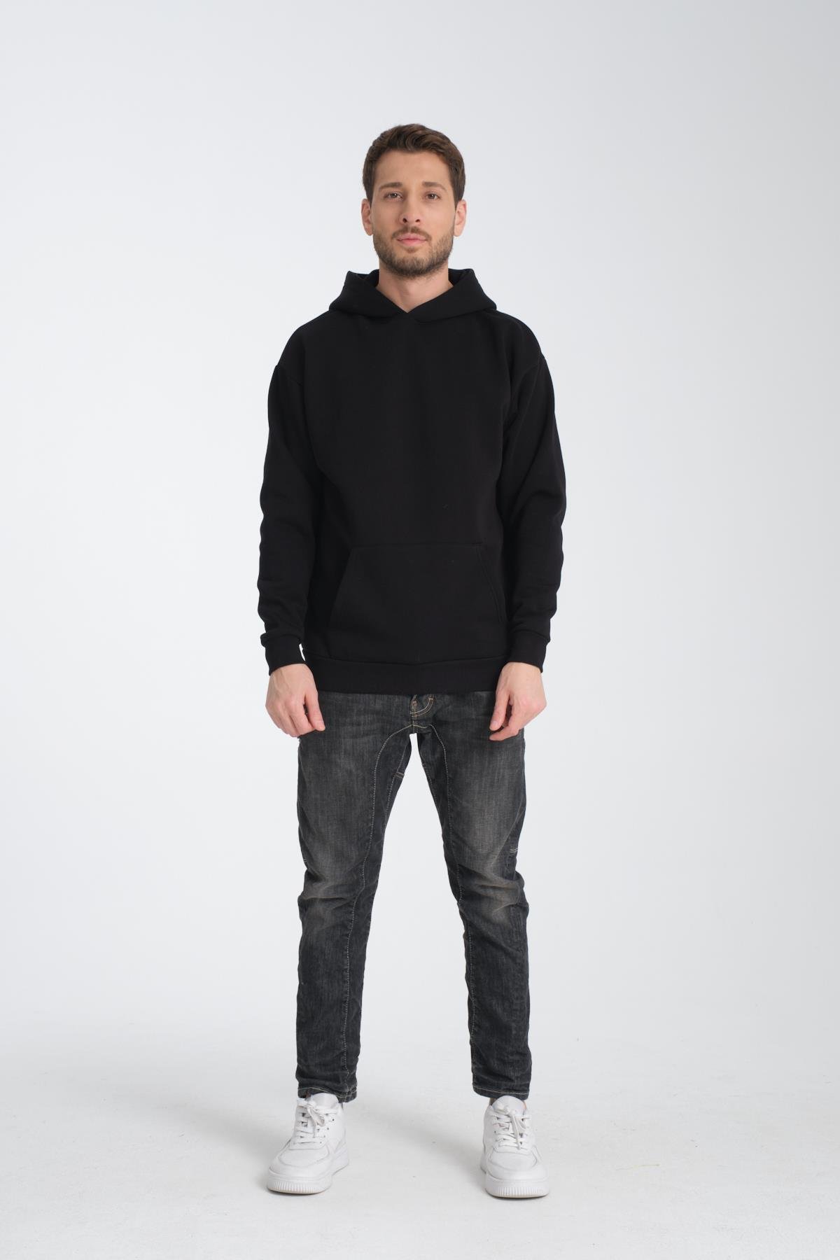 Relaxed Basic BLCK Hoodie