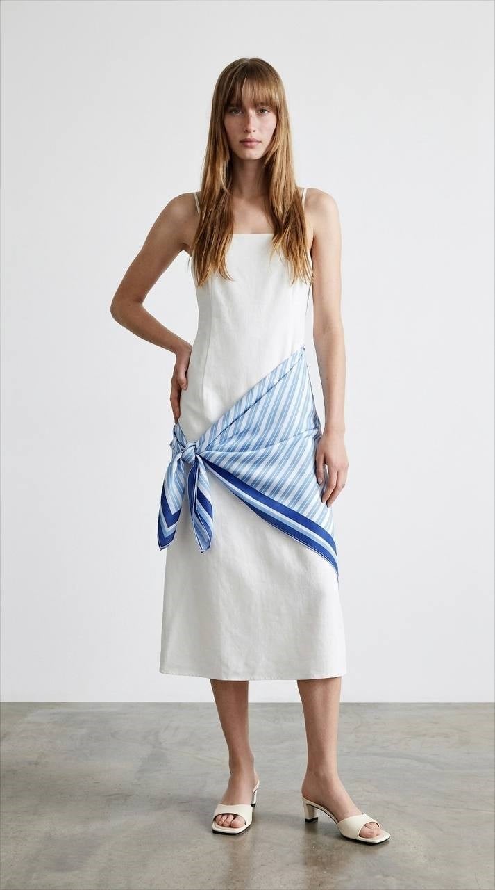 Fular Detaylı Elbise