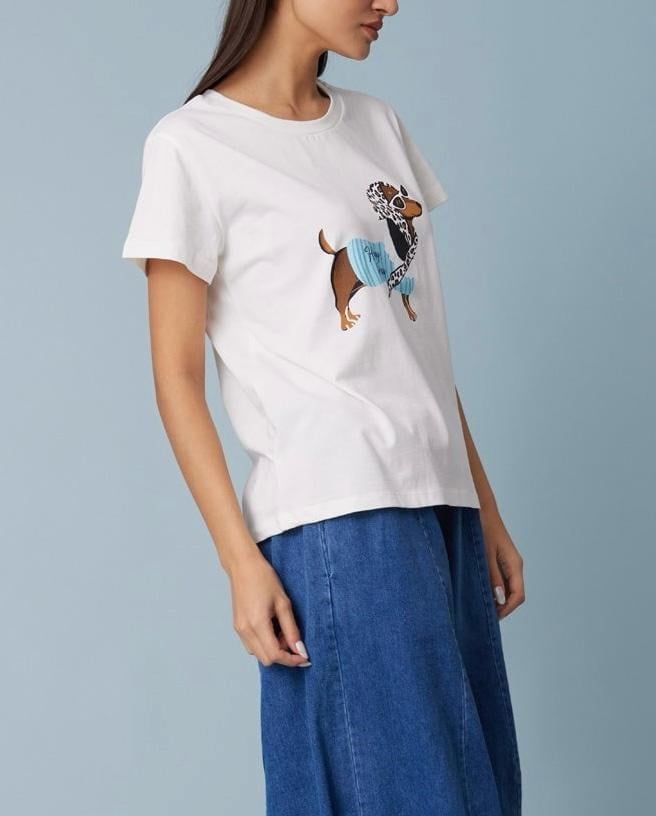 Köpek Desenli T-shirt