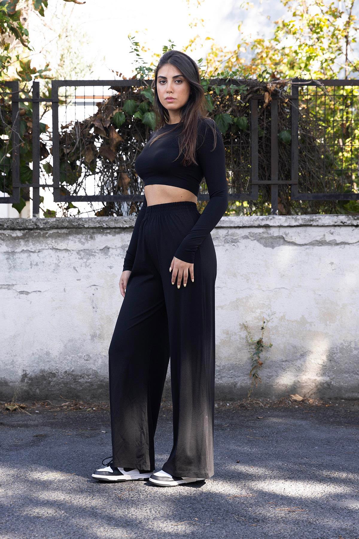 Modal Crop Pantolon Takım