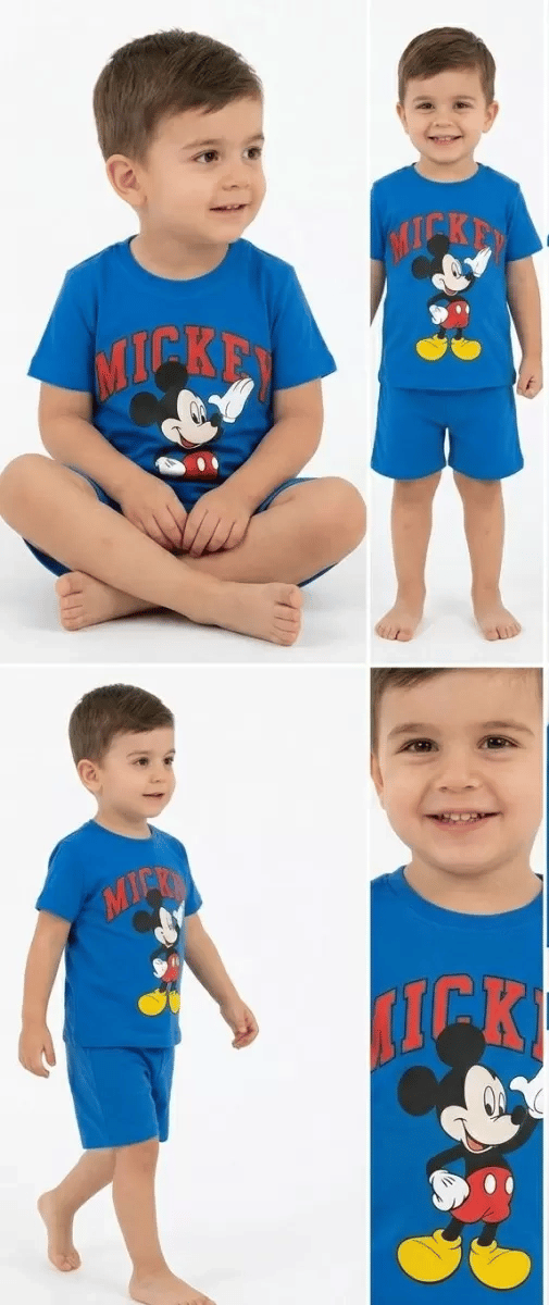 2/5 Yaş Mickey Baskılı Çocuk Takımı