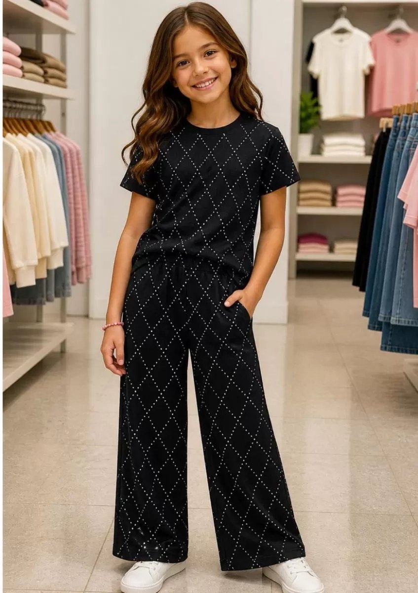 6/14 Yaş Oshyo Kumaş Full Taşlı Çocuk Takımı