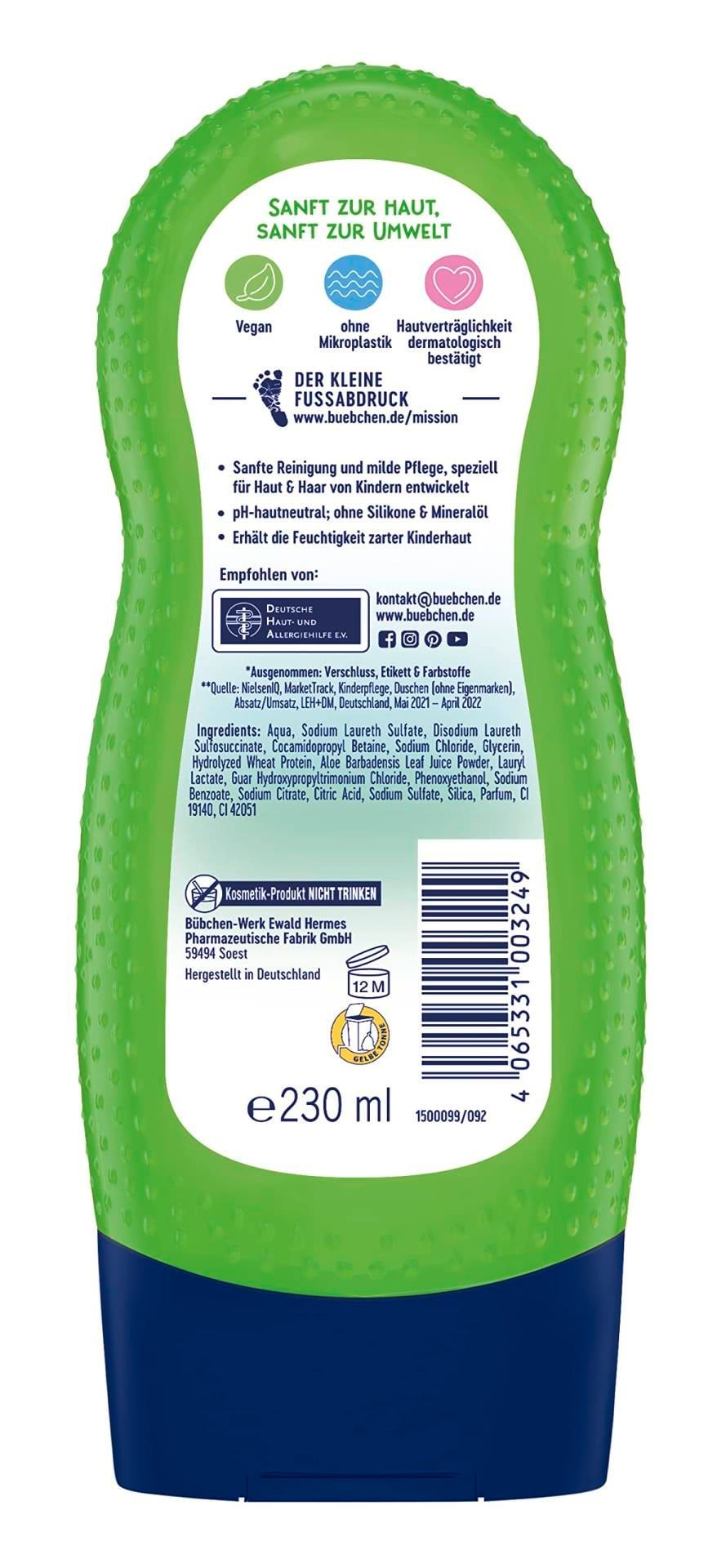 Bübchen Çocuk Şampuan&Duş Jeli 2 in 1 Monsterpab 230 ml