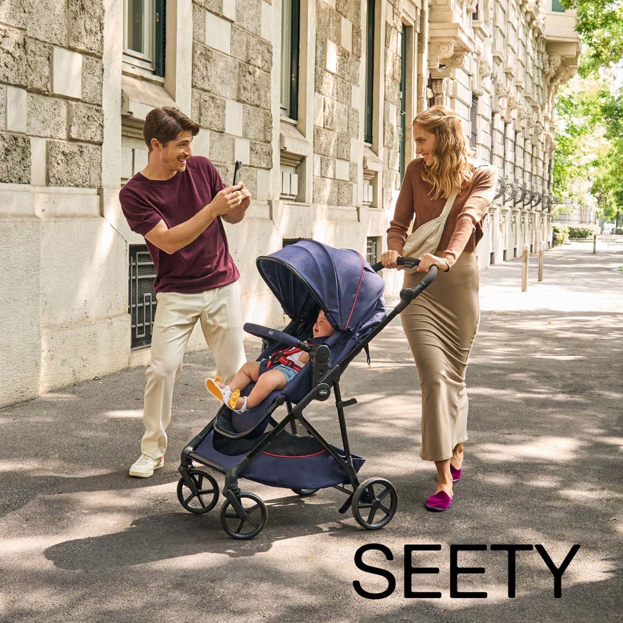 Chicco Seety Çift Yönlü Bebek Arabası - Oxford Blue