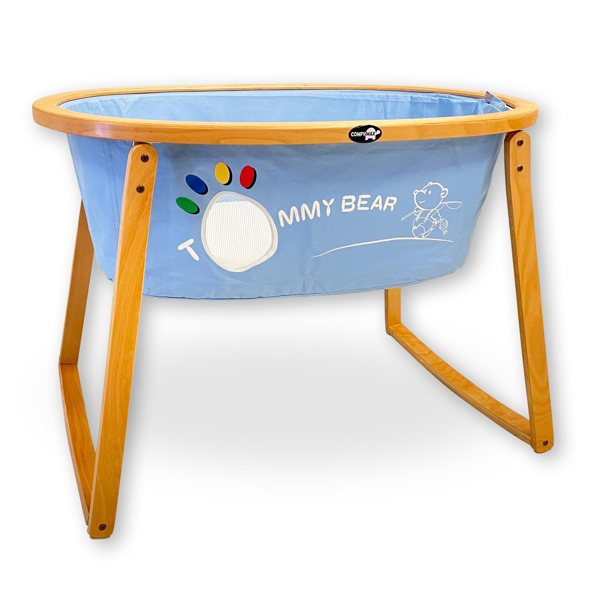 Comfymax Sallanır Ahşap Bebek Beşiği 101x67cm