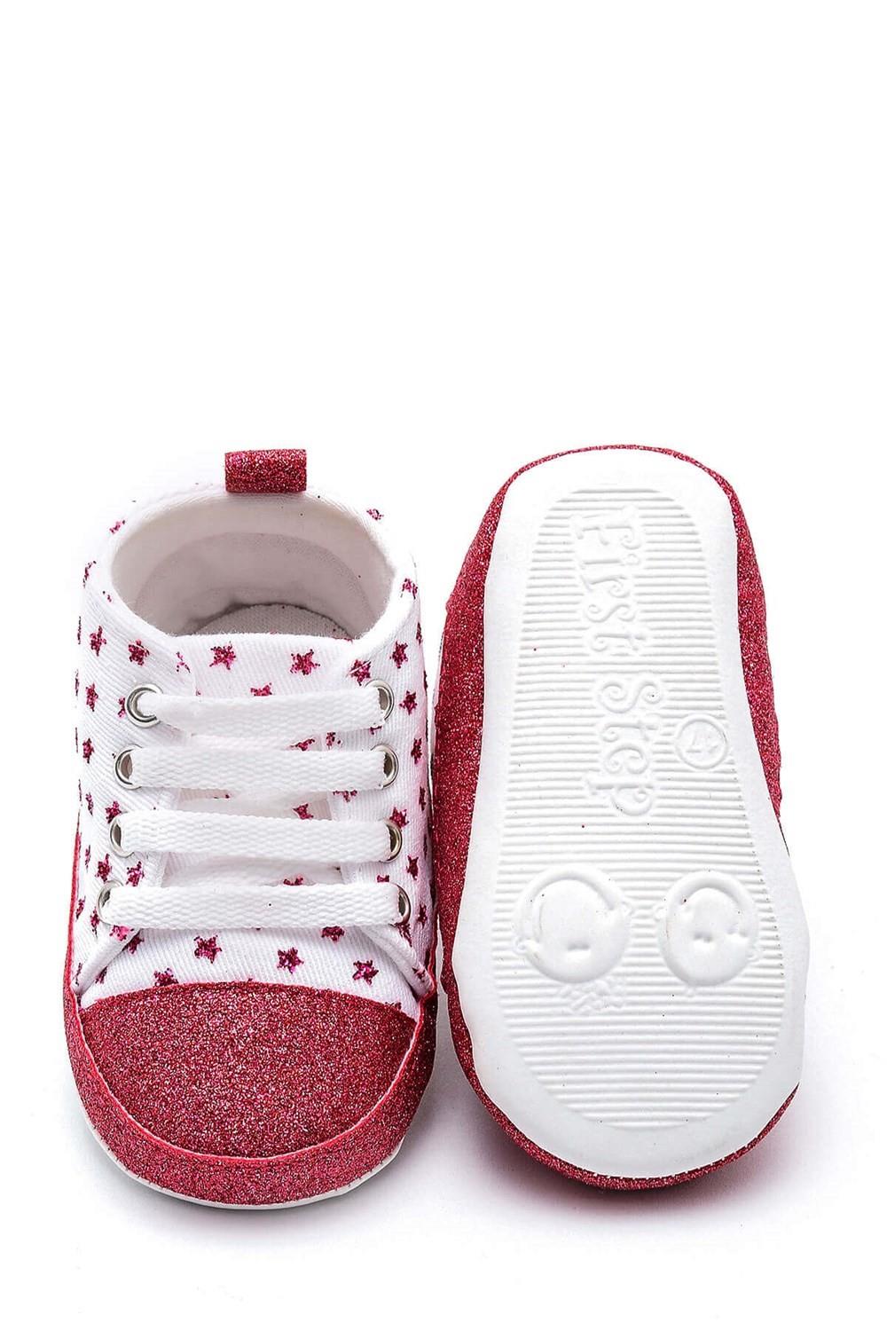 First Step Simli Yıldızlı Patik - Pembe 12-16 Ay / No.19
