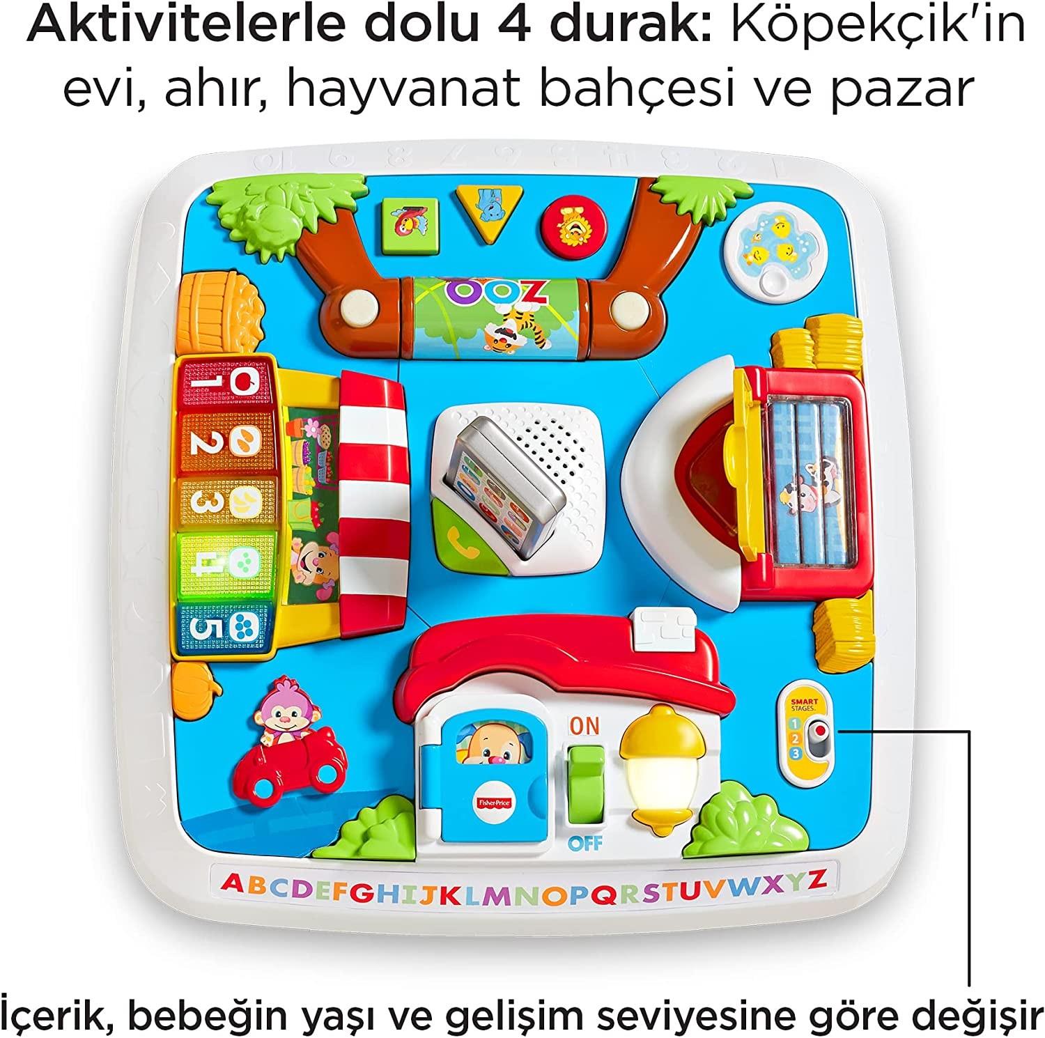 Fisher Price Eğlen & Öğren Eğitici Köpekçiğin Aktivite Masası (Türkçe ve İngilizce)