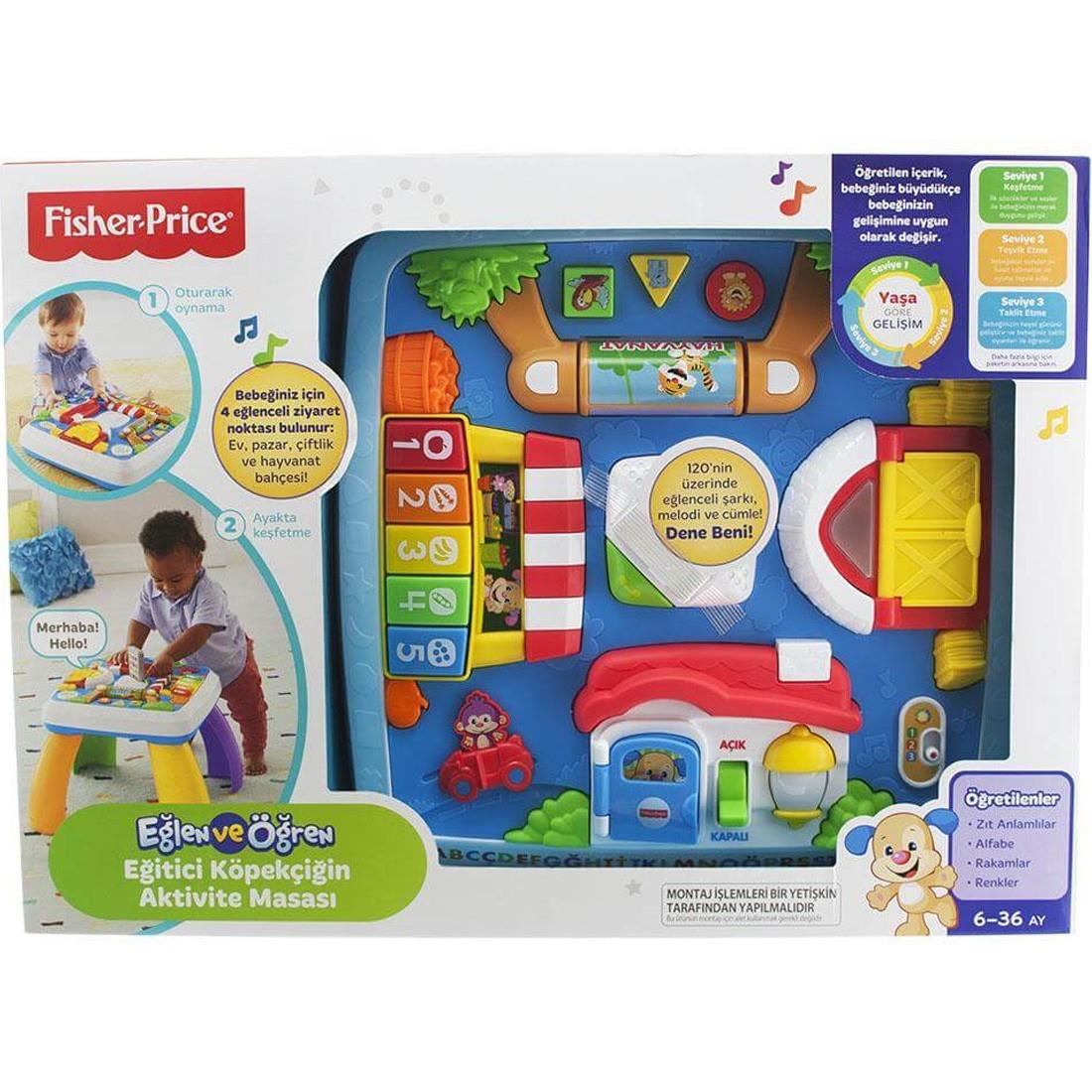 Fisher Price Eğlen & Öğren Eğitici Köpekçiğin Aktivite Masası (Türkçe ve İngilizce)