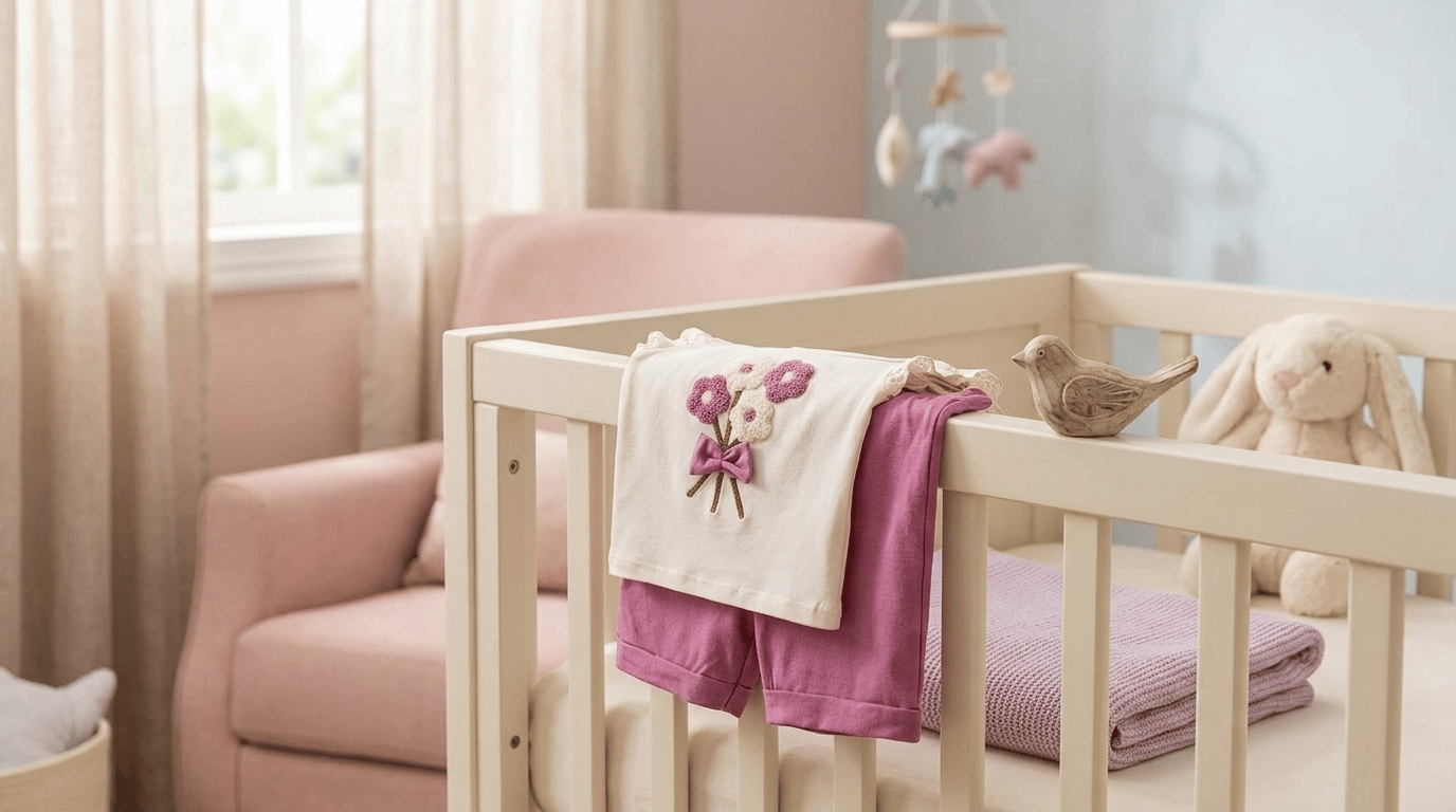 Fisto Brodeli Süzüne Çiçek Demeti Kız Bebek Şortlu Takım (9-18 Ay)Wizly BabyAlt-Üst Takım