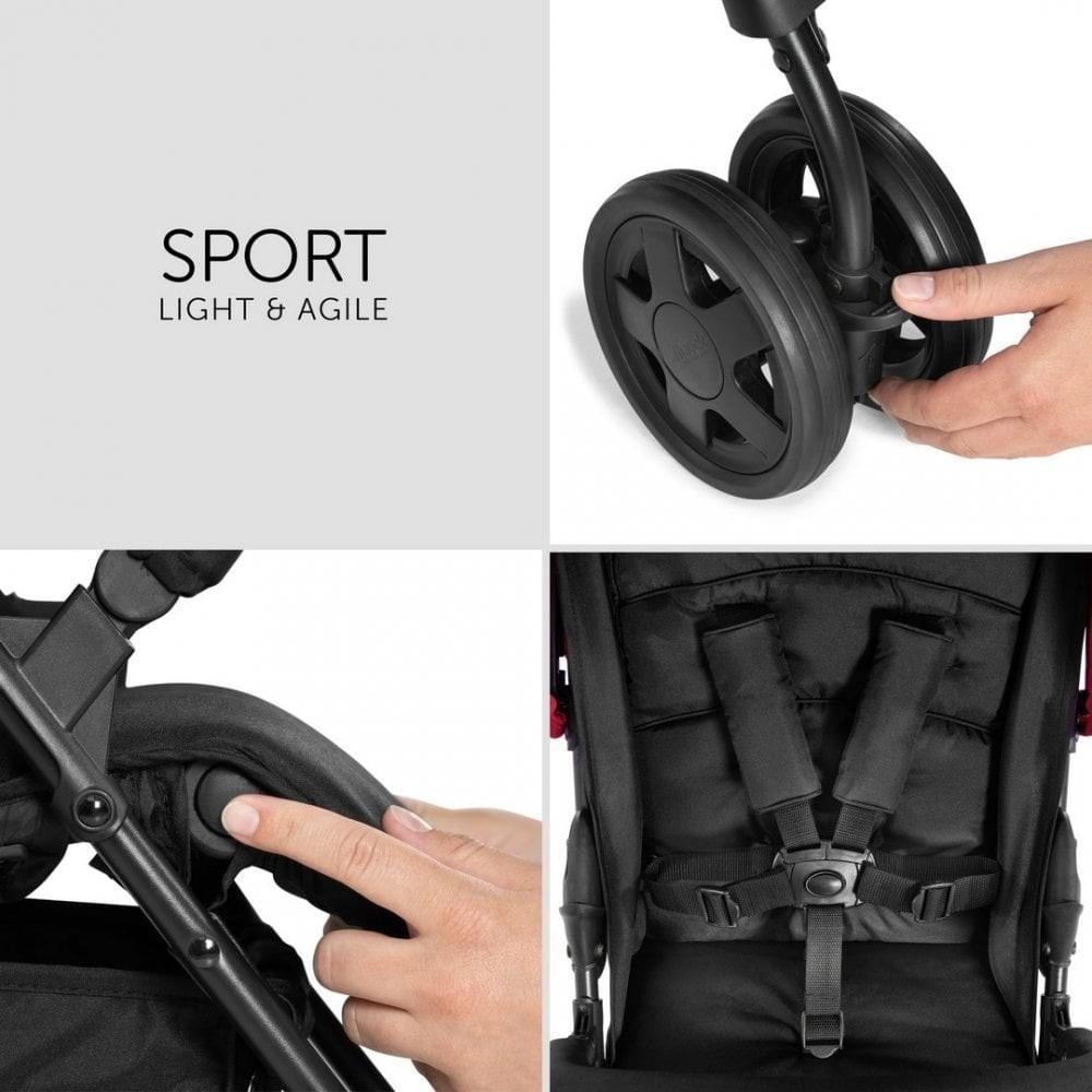 Hauck Ultra Hafif Tam Yatarlı Sport Bebek Arabası - Red