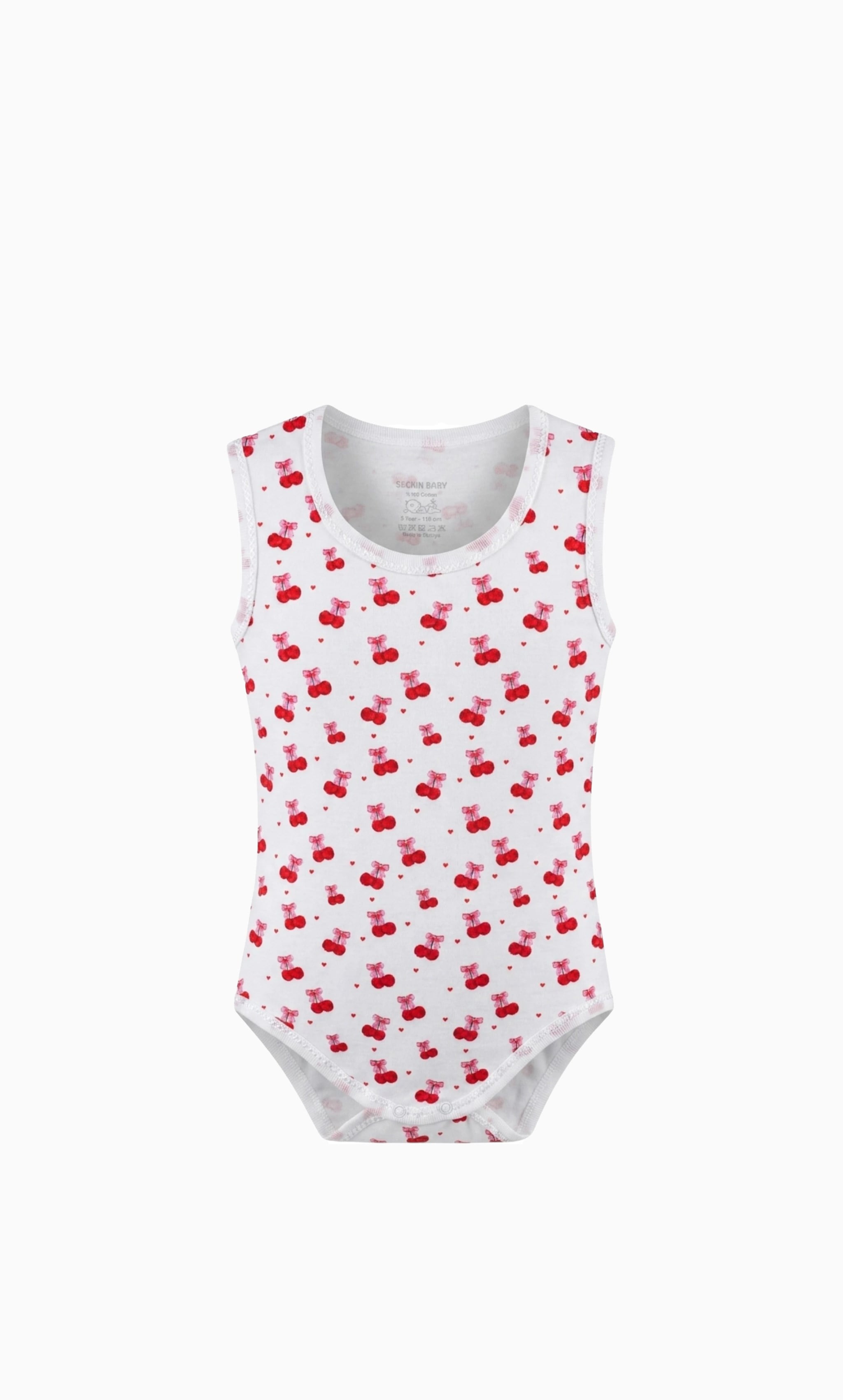 Kiraz Desenli Tek Body (4-5 Yaş)Wizly BabyBebek Body