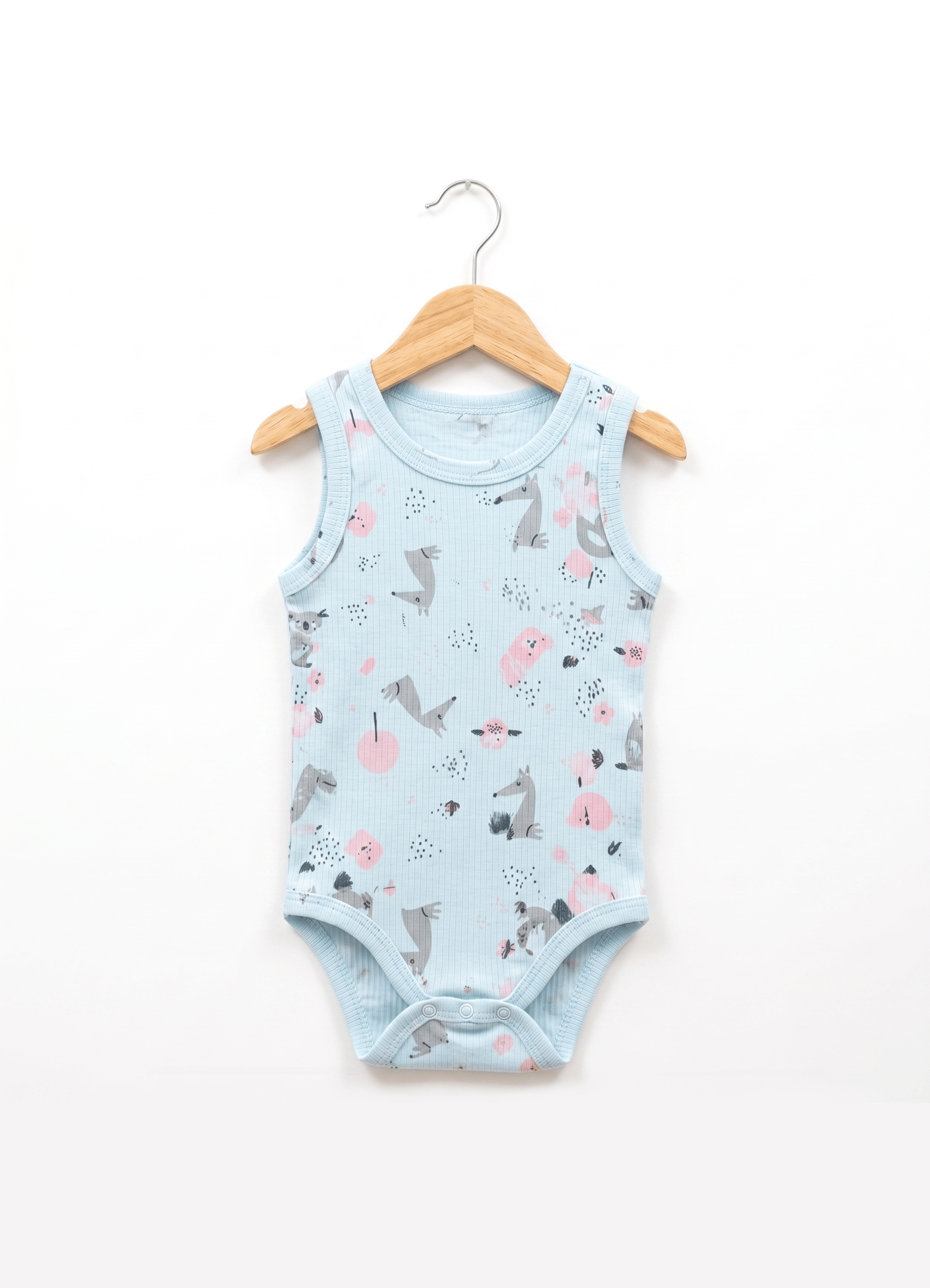 Kısa Kollu Çıtçıtlı Tek Body (1-9 Ay)Wizly BabyBebek Body
