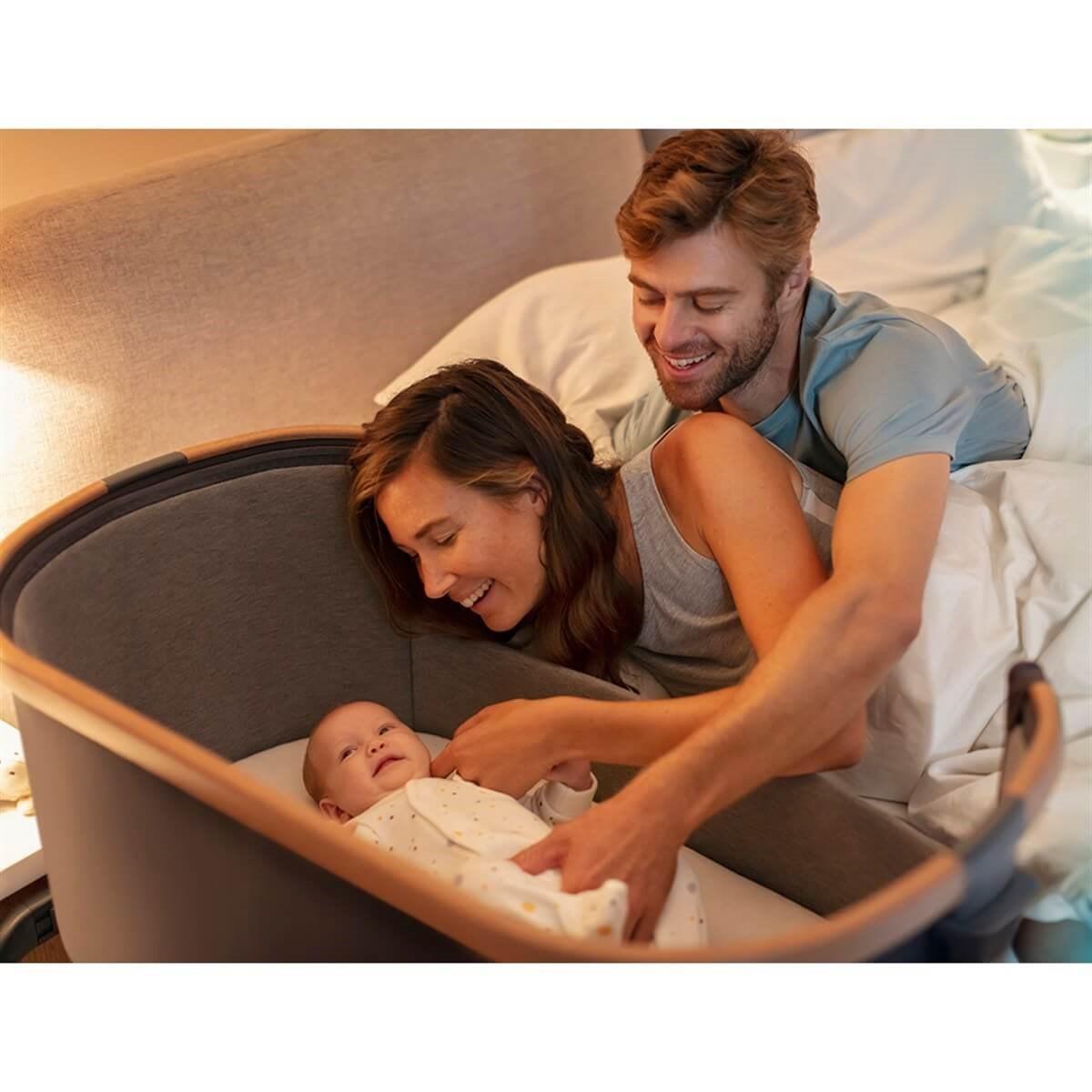 Maxi-Cosi Iora Ahşap Anne Yanı Beşik / Essential Grey
