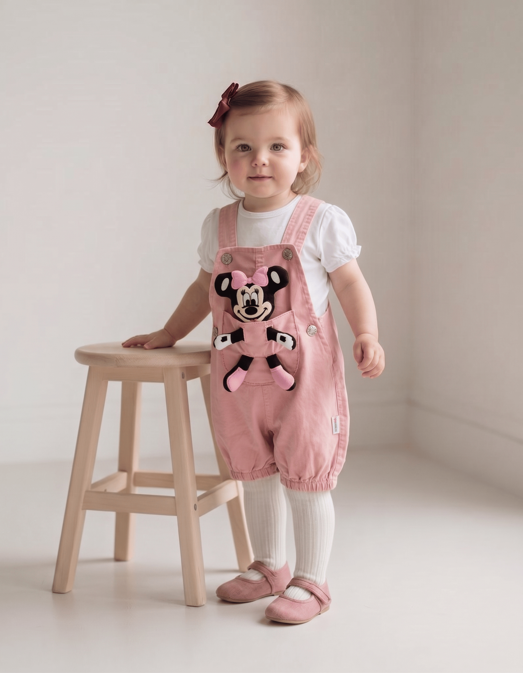 Minnie Mouse Oyuncaklı Salobet Kız (6-18 Ay)Wizly BabyGünlük Rahatlık
