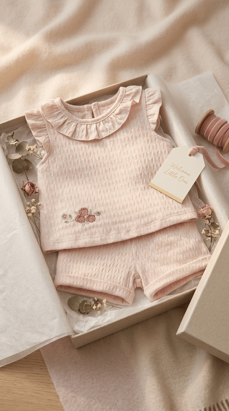 Sweet Rose Kız Bebek İkili  Jakar Takım (3-18 Ay)Wizly BabyAlt-Üst Takım