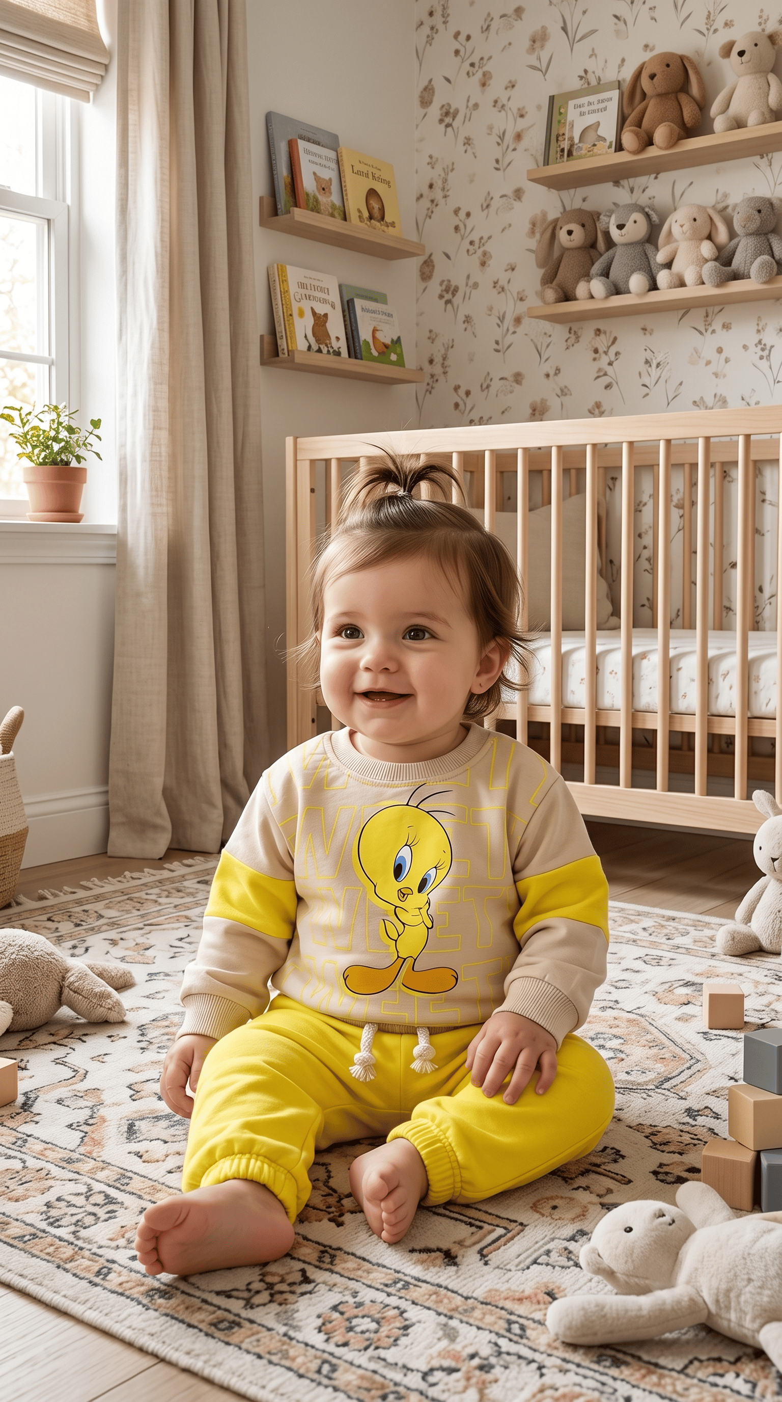 Tweety Baskılı Blok Renkli Çocuk TakımıWizly BabyGünlük Rahatlık