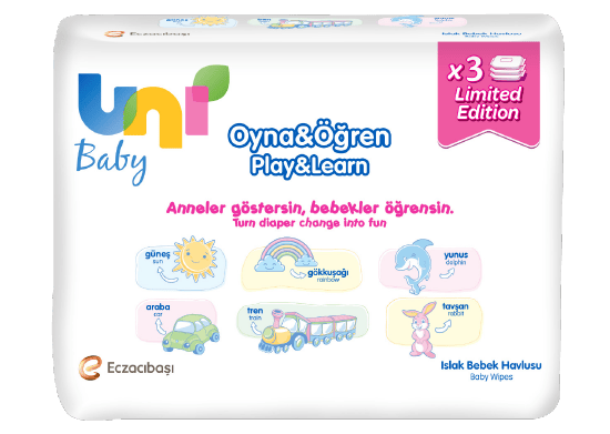 Uni Baby Oyna Öğren Bebek Islak Mendili 156 Yaprak