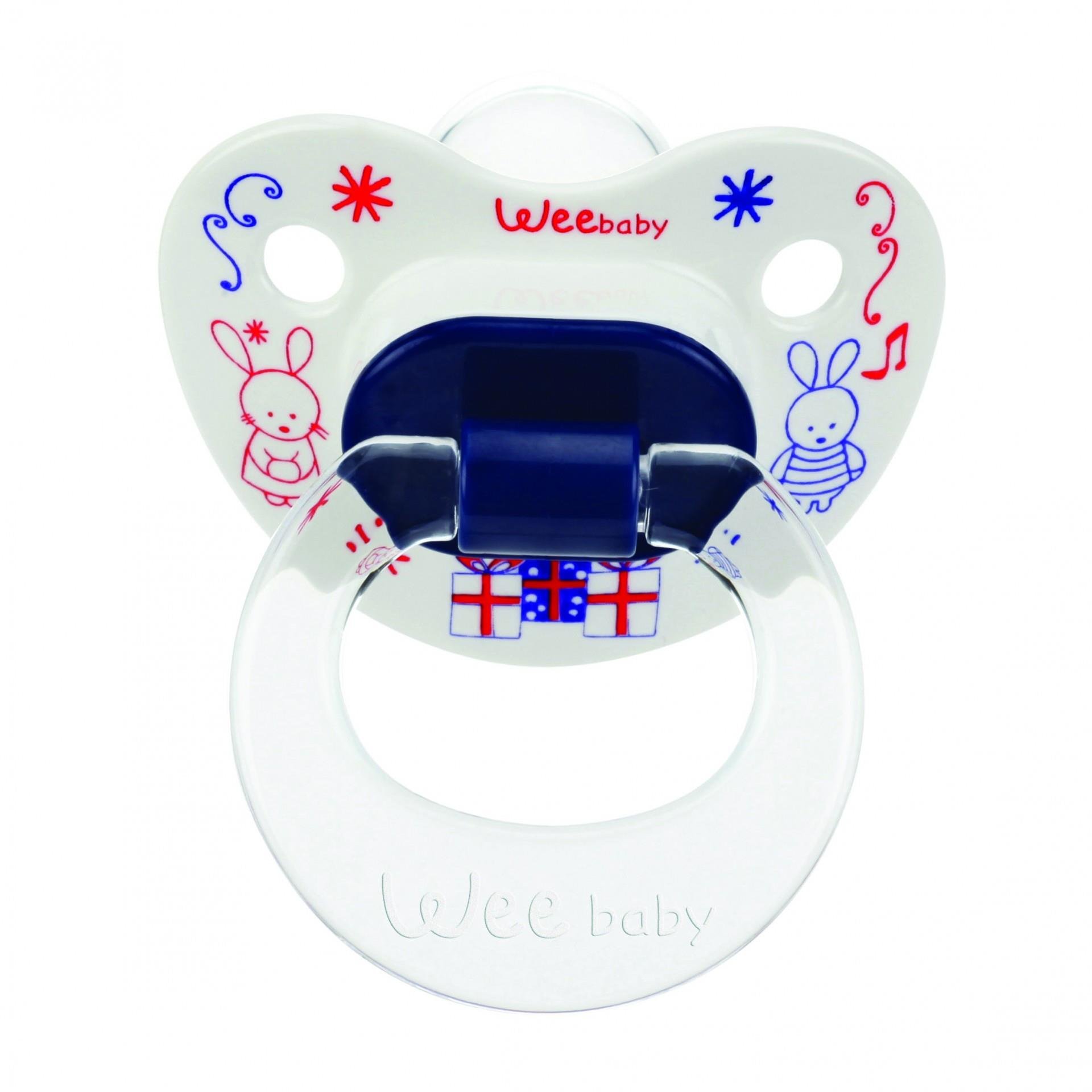Wee Baby Silikon Desenli Damaklı Emzik No:1(Askılı)