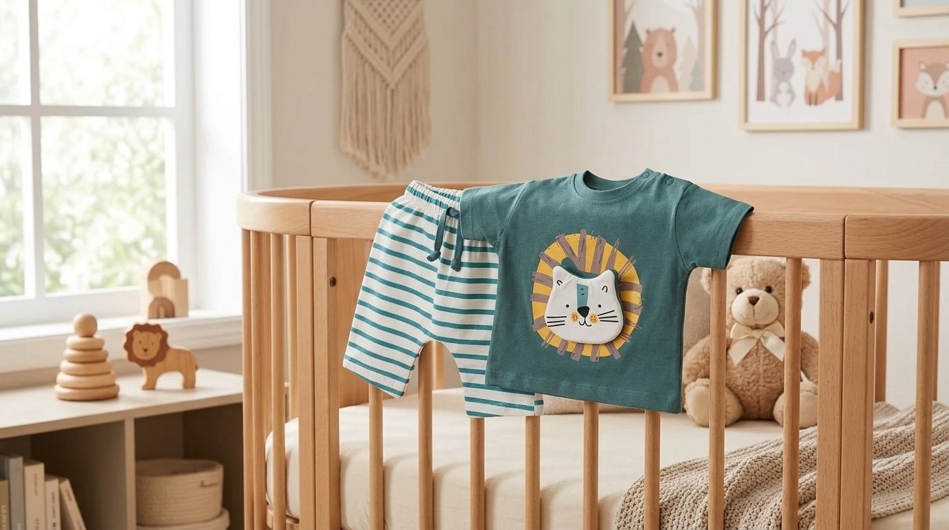 Yazlık Kedi Şişirmeli Çizgili Şortlu Takım Wizly BabyGünlük Rahatlık