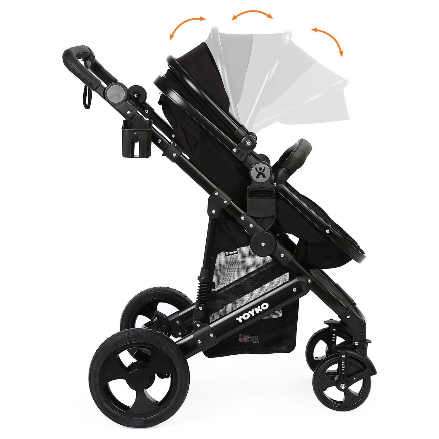 Yoyko Ultimate Travel Sistem Bebek Arabası 3 in 1 Siyah