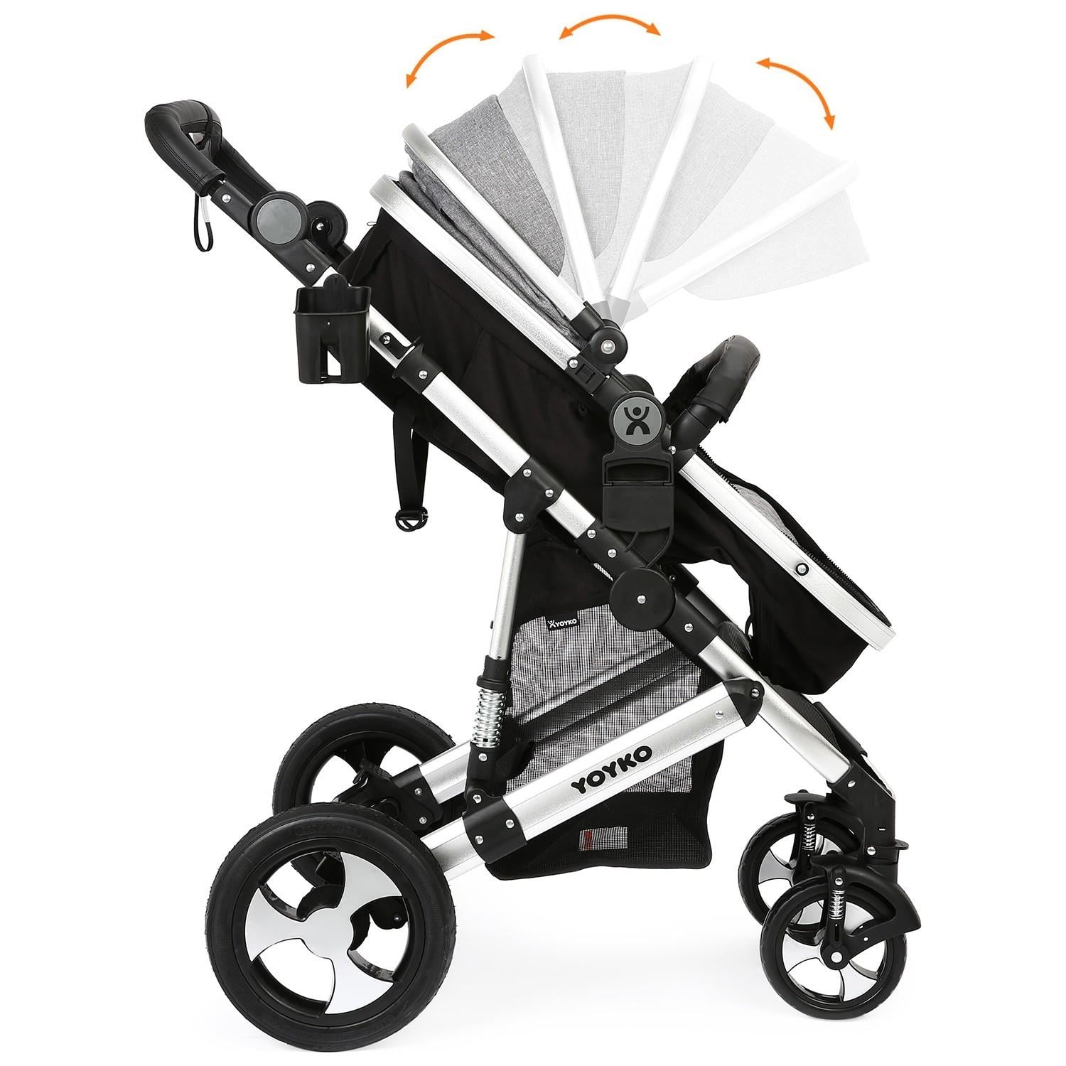 Yoyko Ultimate Travel Sistem Bebek Arabası 3 in 1 Gri Silver