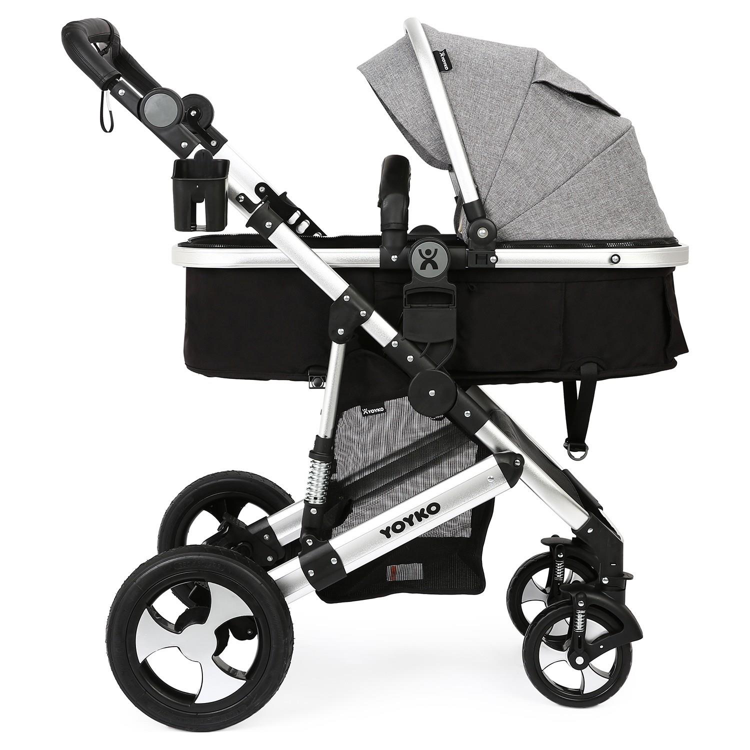 Yoyko Ultimate Travel Sistem Bebek Arabası 3 in 1 Gri Silver