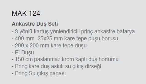 Ankastre Duş Seti 3 Yönlü Kare 200x200 mm – Paslanmaz Pirinç Krom Kaplama
