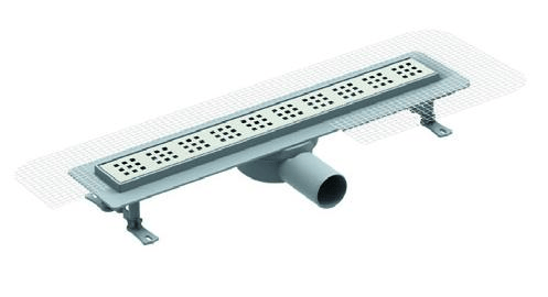 DUŞ KANALI PERA LINE FİLE PAS.IZG Ø50 30CM YAN
