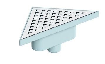 DUŞ KANALI ÜÇGEN LINE PAS.IZG Ø50 33CM ALT