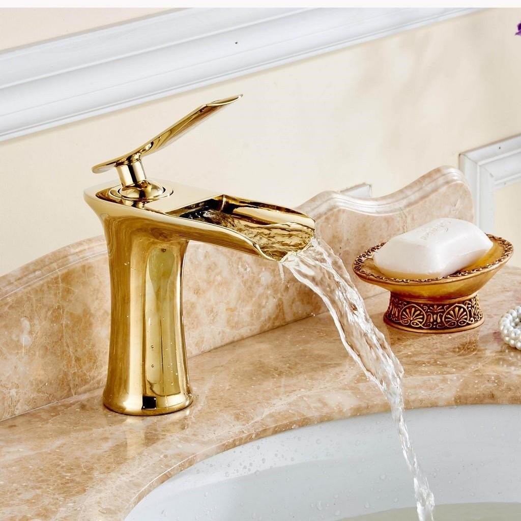 EDGE KISA LAVABO BATARYASI PARLAK ALTIN