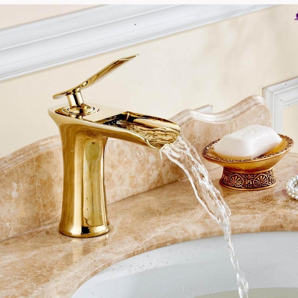 EDGE KISA LAVABO BATARYASI PARLAK ALTIN