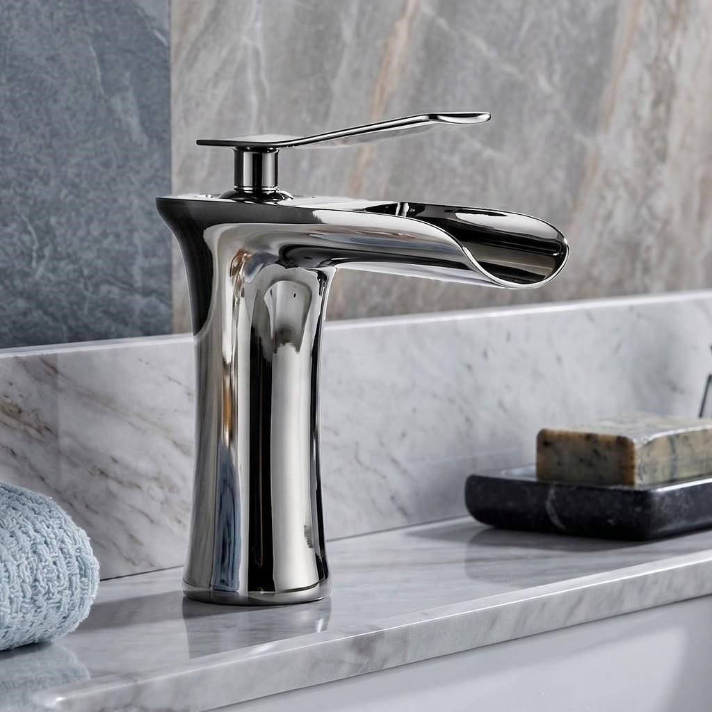 EDGE KISA LAVABO BATARYASI PARLAK KROM