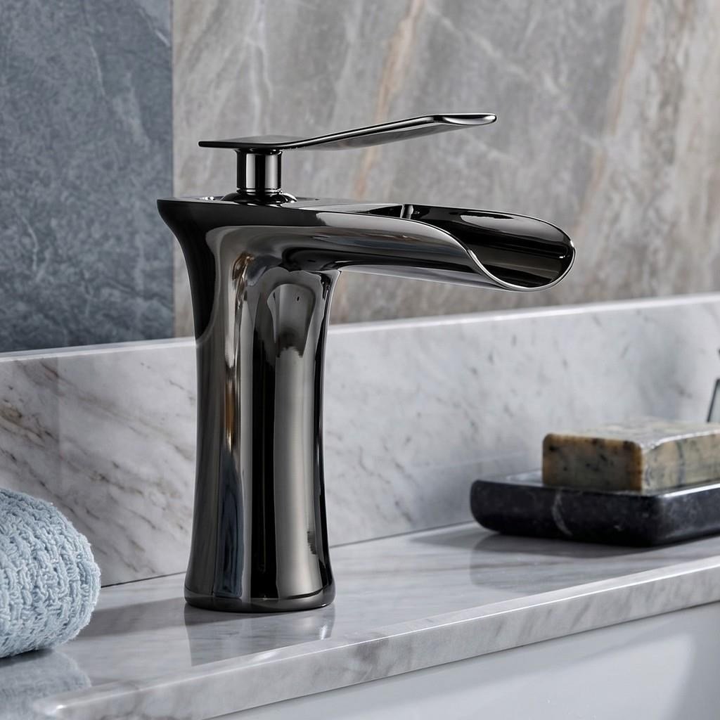 EDGE KISA LAVABO BATARYASI PARLAK PARLAK-FÜME