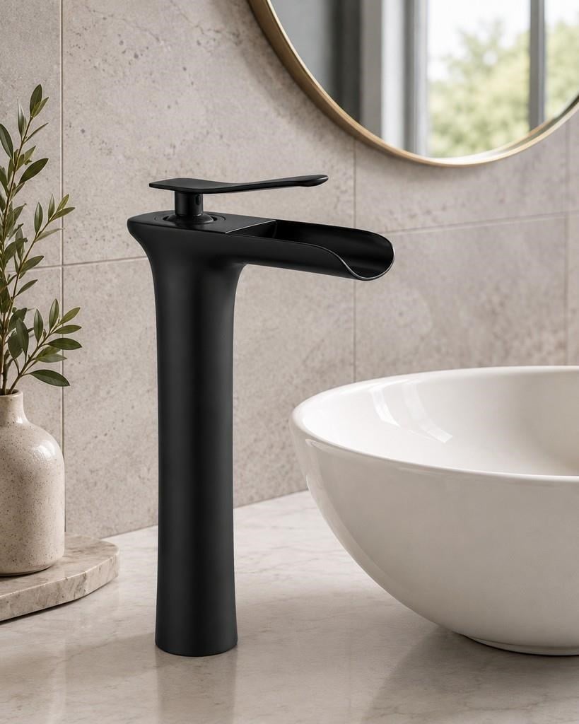 EDGE UZUN LAVABO BATARYASI MAT SIYAH
