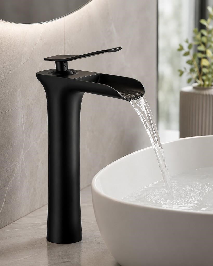 EDGE UZUN LAVABO BATARYASI MAT SIYAH