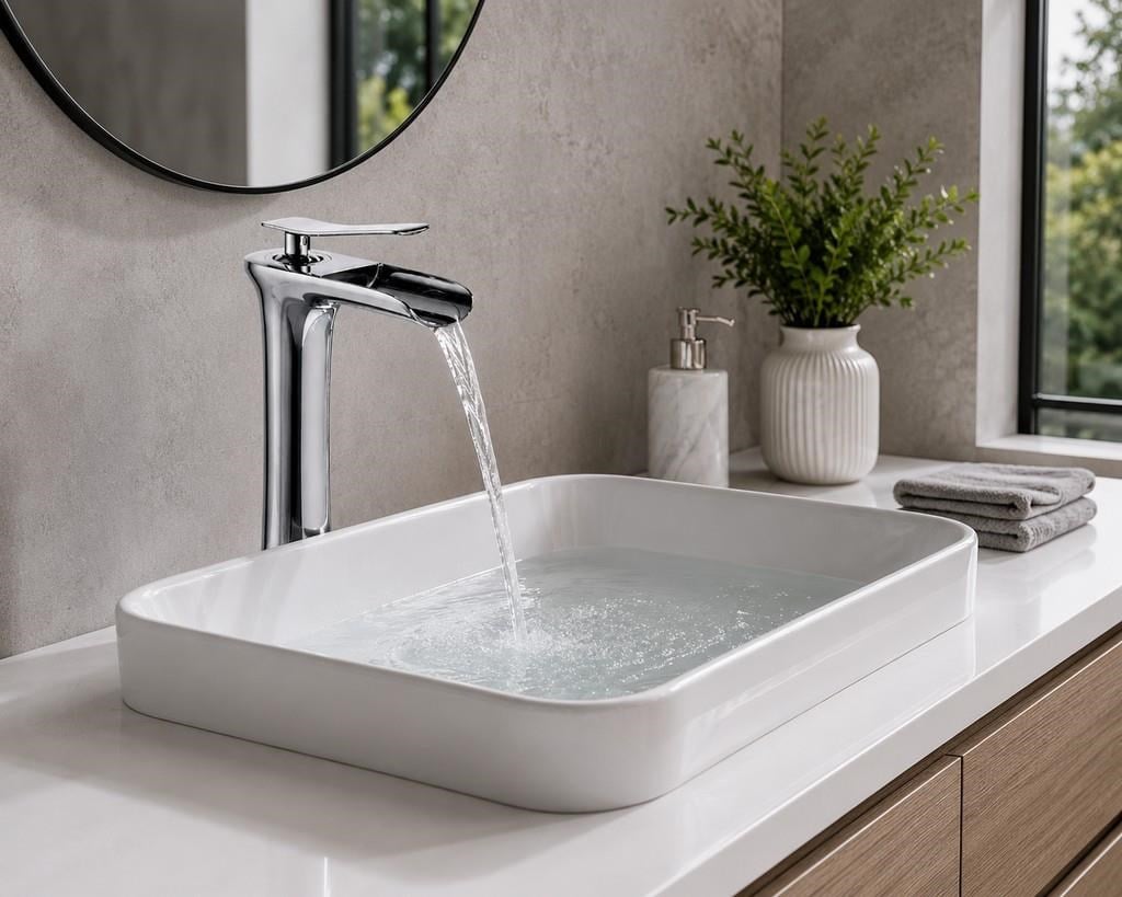 EDGE UZUN LAVABO BATARYASI PARLAK KROM