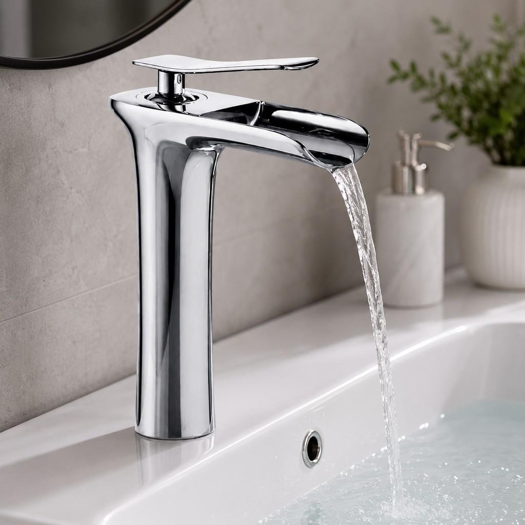 EDGE UZUN LAVABO BATARYASI PARLAK KROM