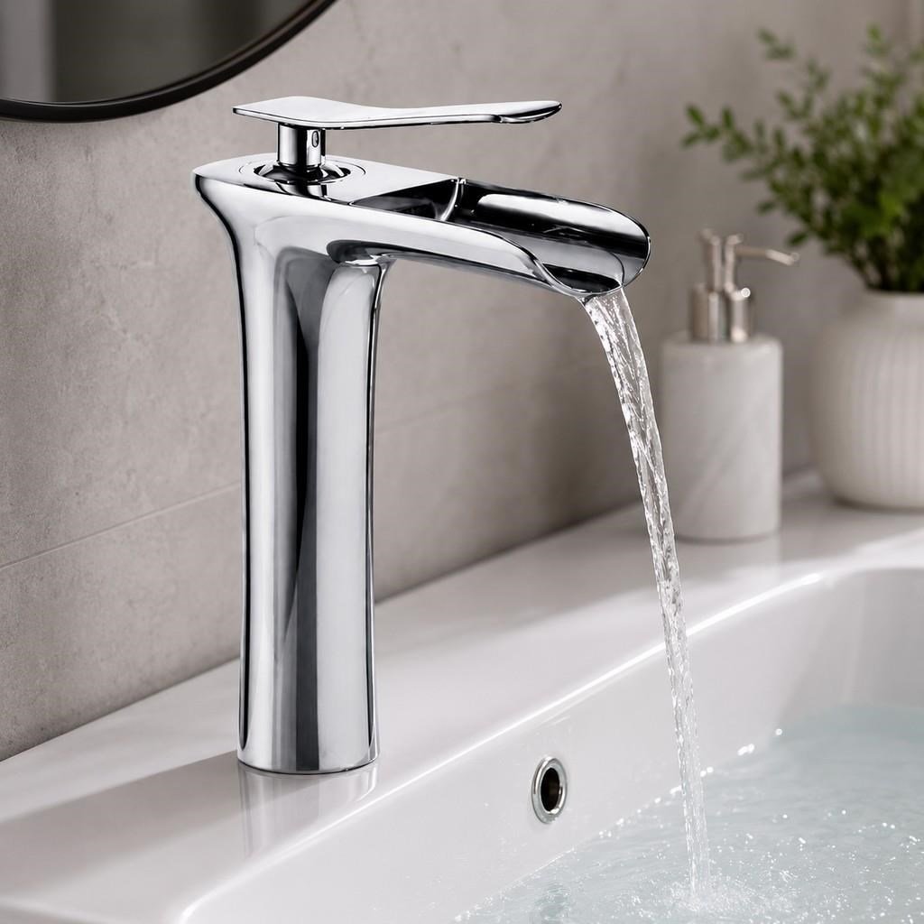 EDGE UZUN LAVABO BATARYASI PARLAK KROM