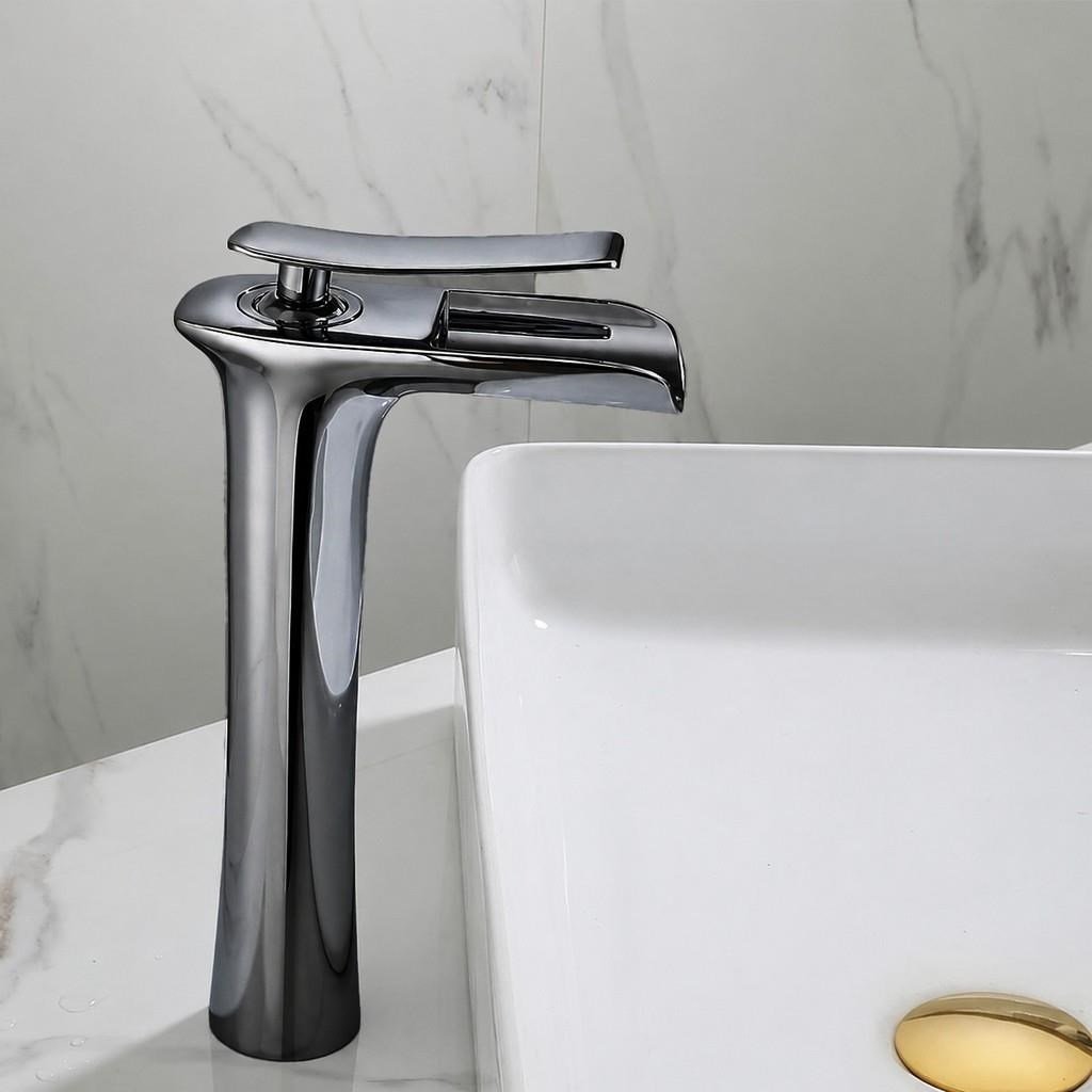 EDGE UZUN LAVABO BATARYASI PARLAK PARLAK-FÜME