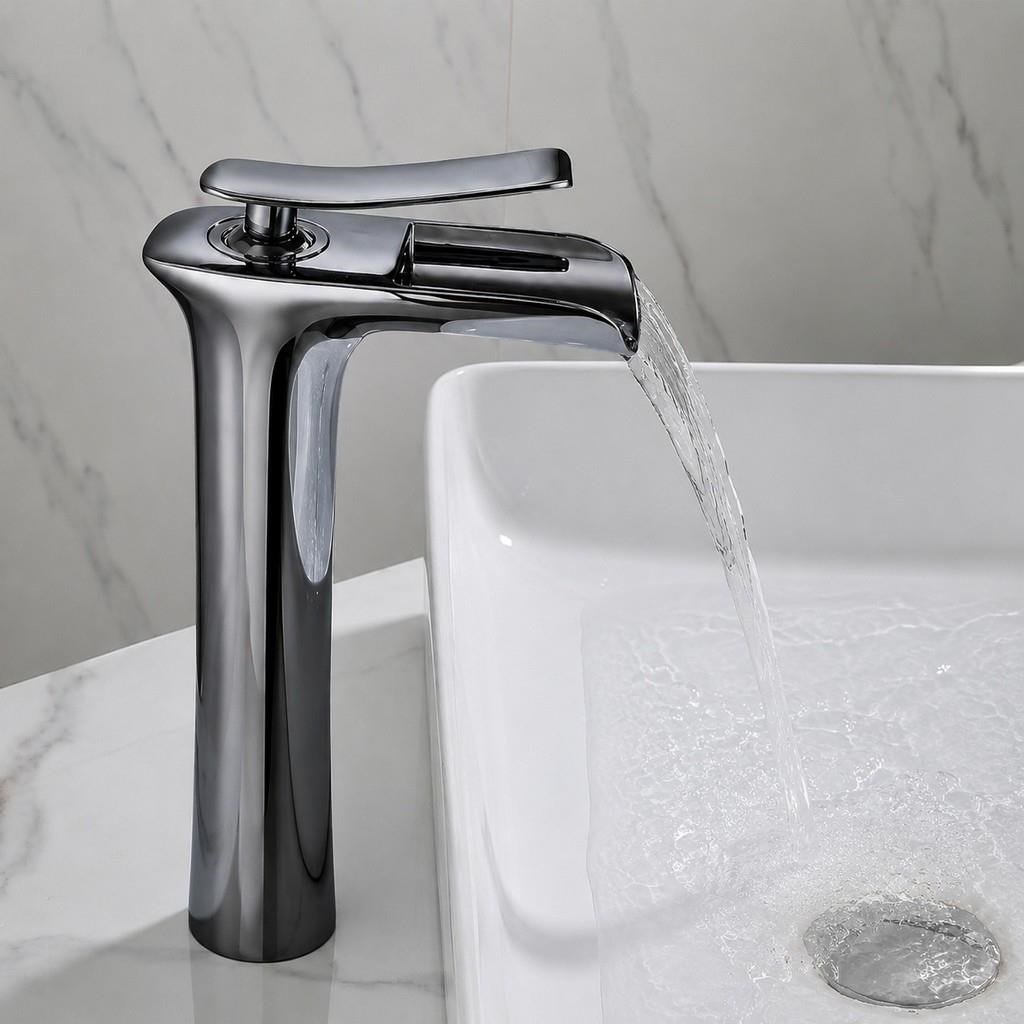 EDGE UZUN LAVABO BATARYASI PARLAK PARLAK-FÜME