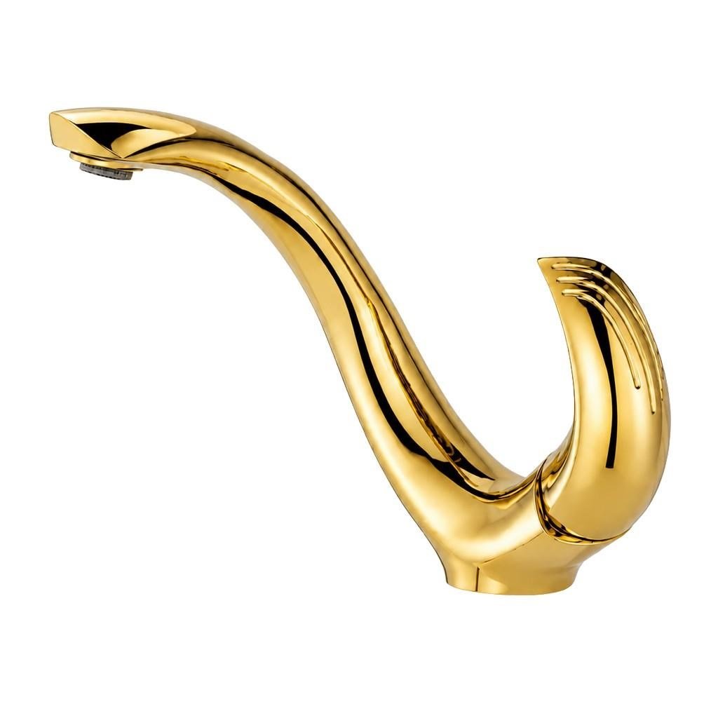 ELITE KISA LAVABO BATARYASI PARLAK ALTIN